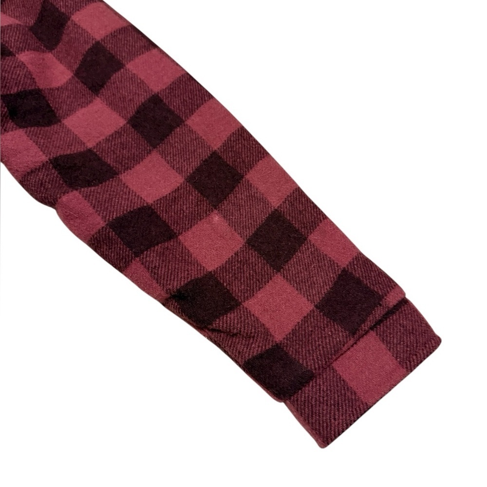Women’s Mulberry Woolrich Pink and Burgundy Buffalo Plaid Jacket Size Medium - Picture 4 of 9